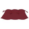 vidaXL Garden Chairs with Wine Red Cushions 4 pcs Solid Teak Wood