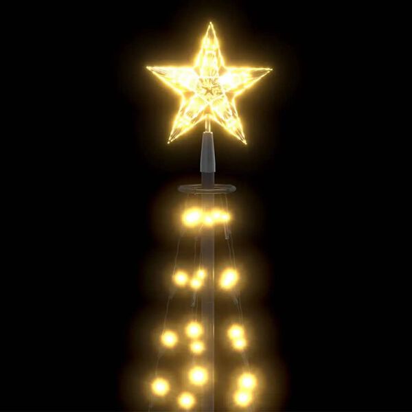 vidaXL Christmas Cone Tree Warm White 84 LEDs Decoration 50x150 cm