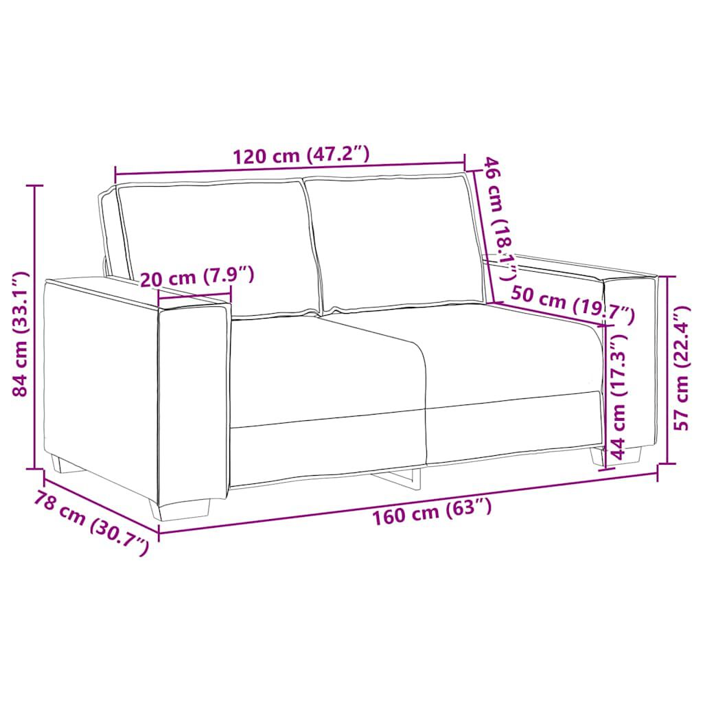 vidaXL 2 Piece Sofa Set with Cushions Dark Grey Velvet