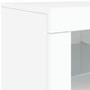 vidaXL Side Cabinets with LED Lights 2 pcs White Engineered Wood