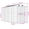 vidaXL Garden Shed Green 191x300x198 cm Galvanised Steel