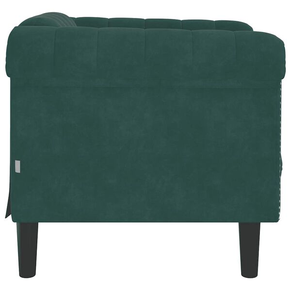 vidaXL Sofa Chair Dark Green Velvet