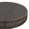 vidaXL 3 Piece Garden Bar Set with Cushions Poly Rattan Brown