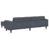 vidaXL Sofa Set Dark grey Velvet