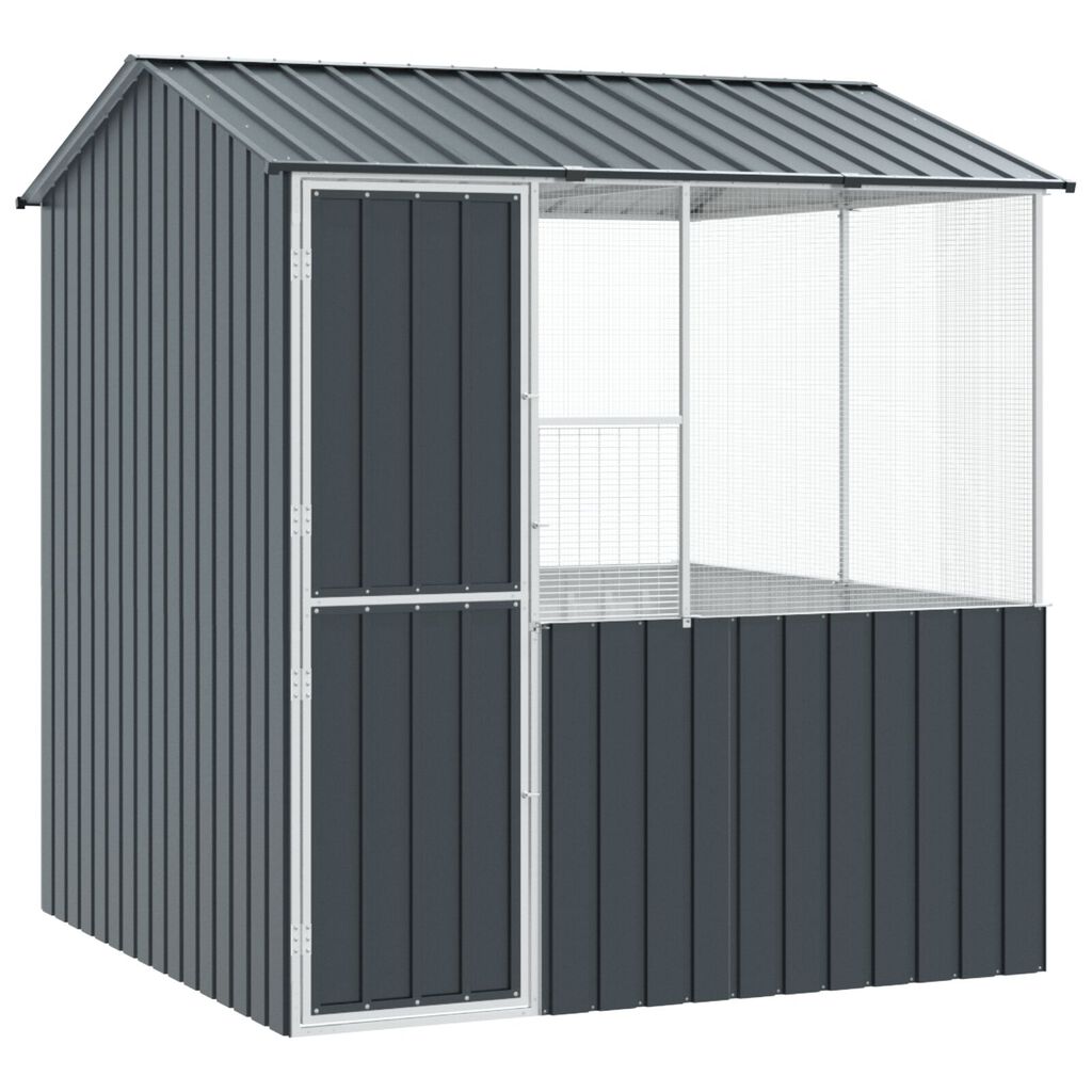 vidaXL Bird Cage Anthracite215x78x200 cm Galvanised Steel