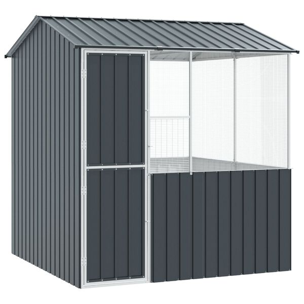 vidaXL Bird Cage Anthracite215x78x200 cm Galvanised Steel