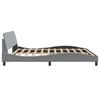 vidaXL Bed Frame "Dover" Light Grey 193x203 cm Fabric