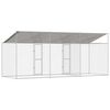 vidaXL Dog Cage Silver 600 x 200 x 256 cm Galvanised Steel