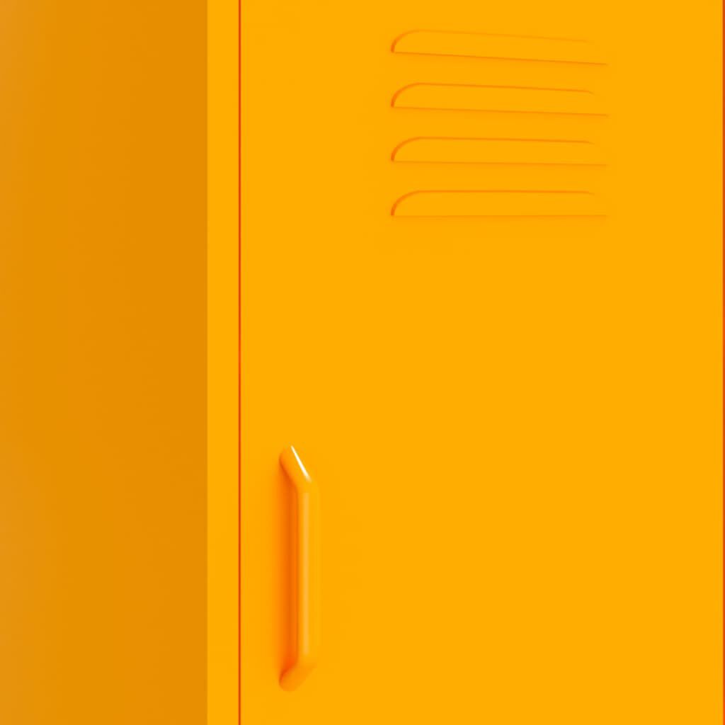 vidaXL Storage Cabinet Mustard Yellow 42.5x35x101.5 cm Steel