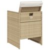 vidaXL Garden Chairs with Cushions 4 pcs Beige Poly Rattan