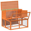 vidaXL Rabbit Hutch Brown 102x90x84.5 cm Solid Wood Pine