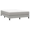 vidaXL Box Spring Bed Frame Light Grey Queen Fabric (US Only)