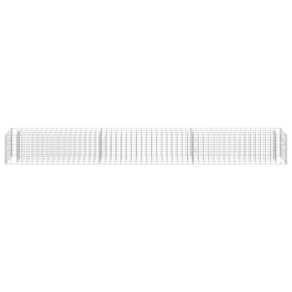 vidaXL Gabion Raised Bed Galvanised Steel 270x30x30 cm