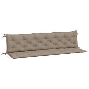 vidaXL Garden Bench Cushions 2 pcs Taupe 200x50x7 cm Oxford Fabric