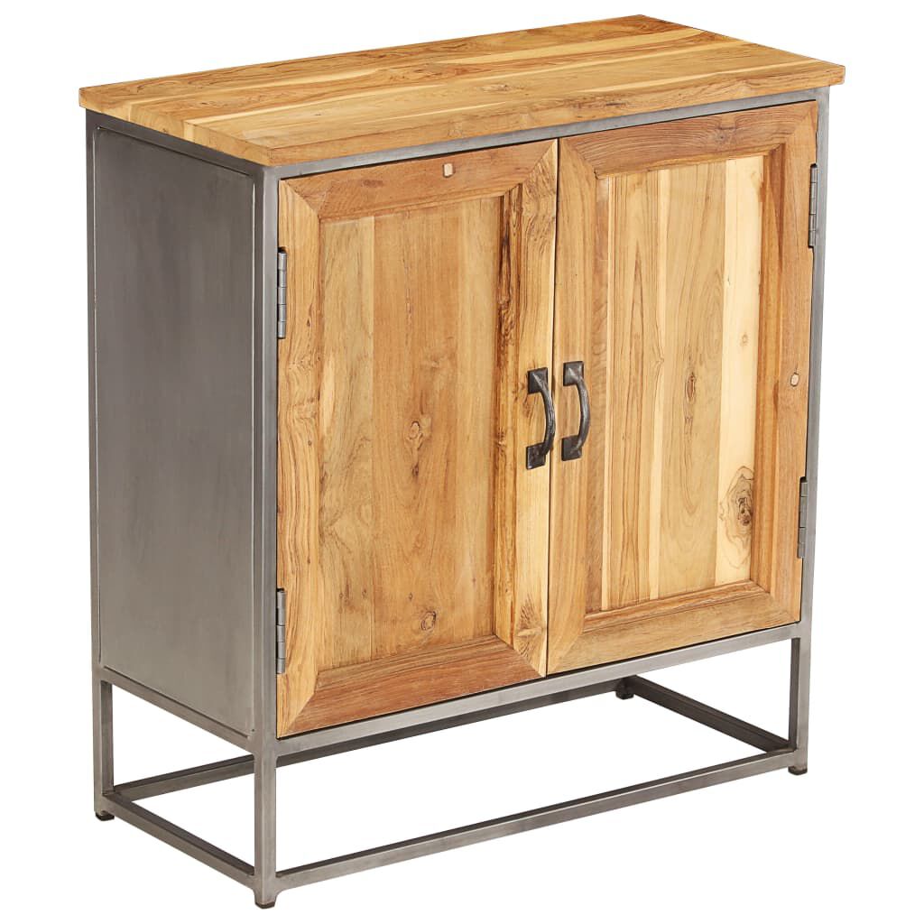 vidaXL Sideboard Recycled Teak and Steel 65x30x70 cm