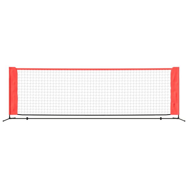 vidaXL Tennis Net Black and Red 300x100x87 cm Polyester