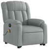 vidaXL Electric Stand up Massage Recliner Chair Light Grey Fabric