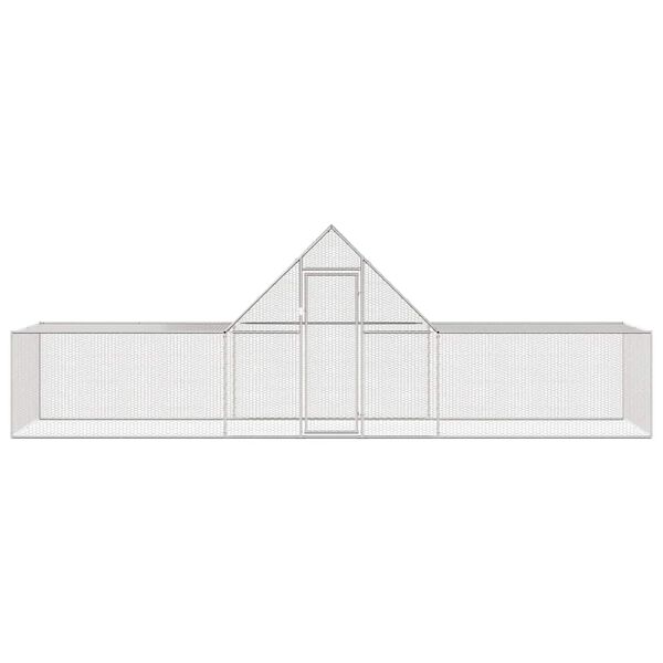 vidaXL Chicken Coop 6x2x2 m Galvanised Steel