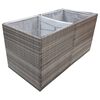 vidaXL Garden Planter Grey 157x80x80 cm Poly Rattan