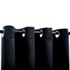 vidaXL Blackout Curtains with Rings 2 pcs Black 137x213 cm Fabric