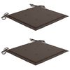 vidaXL Garden Chairs 2 pcs with Taupe Cushions Solid Teak Wood