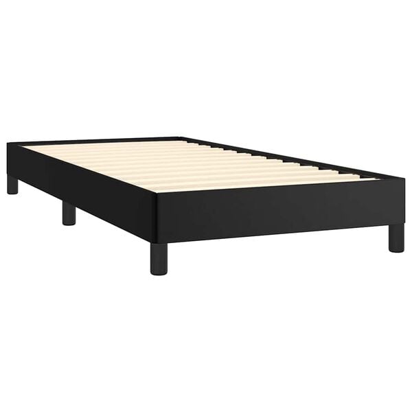 vidaXL Bed Frame without Mattress Black 100x203 cm Twin XL Faux Leather