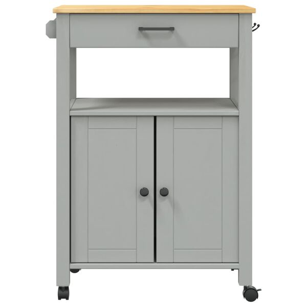 vidaXL Kitchen Trolley MONZA 60x40x90 cm Solid Wood Pine
