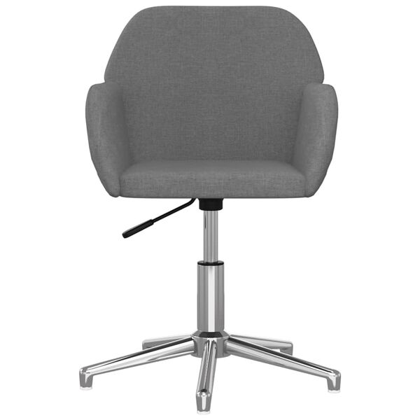 vidaXL Swivel Dining Chairs 2 pcs Light Grey Fabric