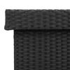 vidaXL Garden Storage Box with Wheels Black 160x55x75 cm Poly Rattan