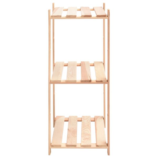 vidaXL 3-Tier Storage Rack 60x38x90 cm Solid Pinewood 150 kg