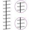 vidaXL Wall-mounted Wine Rack for 9 Bottles Black Iron