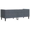 vidaXL Chesterfield Sofa with Bolsters 3-Seater Dark Grey Velvet