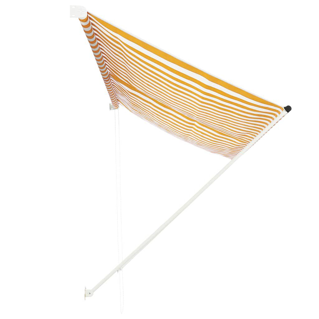 vidaXL Retractable Awning 300x150 cm Yellow and White