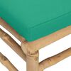 vidaXL 2 Piece Garden Lounge Set with Green Cushions Bamboo