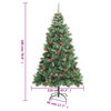 vidaXL Artificial Hinged Christmas Tree 300 LEDs 180 cm