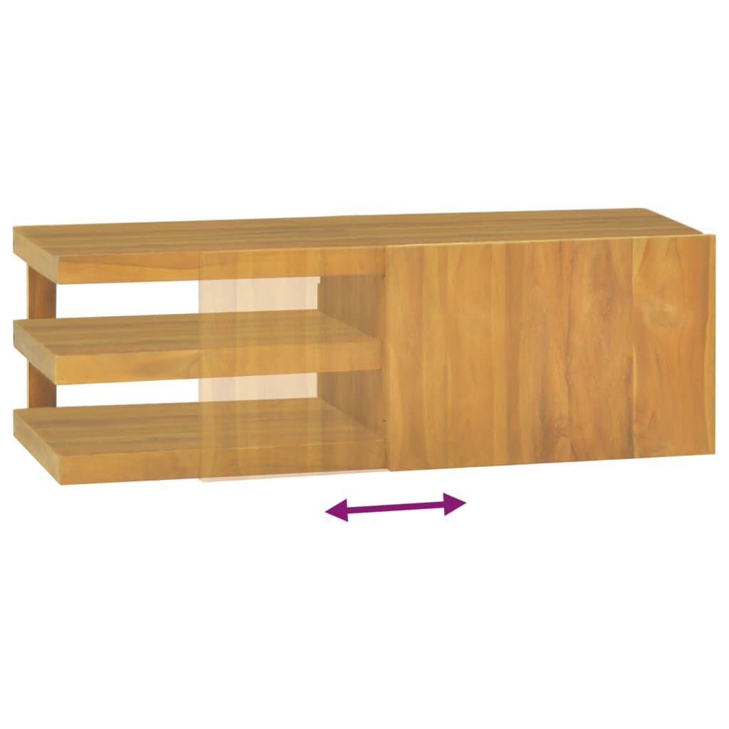 vidaXL Wall-mounted Bathroom Cabinet 90x40x30 cm Solid Wood Teak