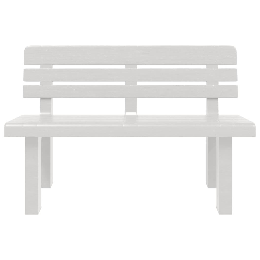 vidaXL Garden Bench White 110x52x71 cm Polypropylene