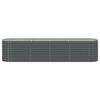 vidaXL Garden Raised Bed 400x80x81 cm Galvanised Steel Grey