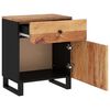 vidaXL Bedside Cabinet 50x33x60 cm Solid Wood Acacia&Engineered Wood