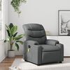 vidaXL Massage Recliner Chair Grey Faux Leather