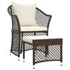 vidaXL 2 Piece Garden Lounge Set with Cushions Brown Poly Rattan