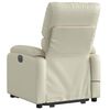 vidaXL Stand up Massage Recliner Chair Cream Faux Leather