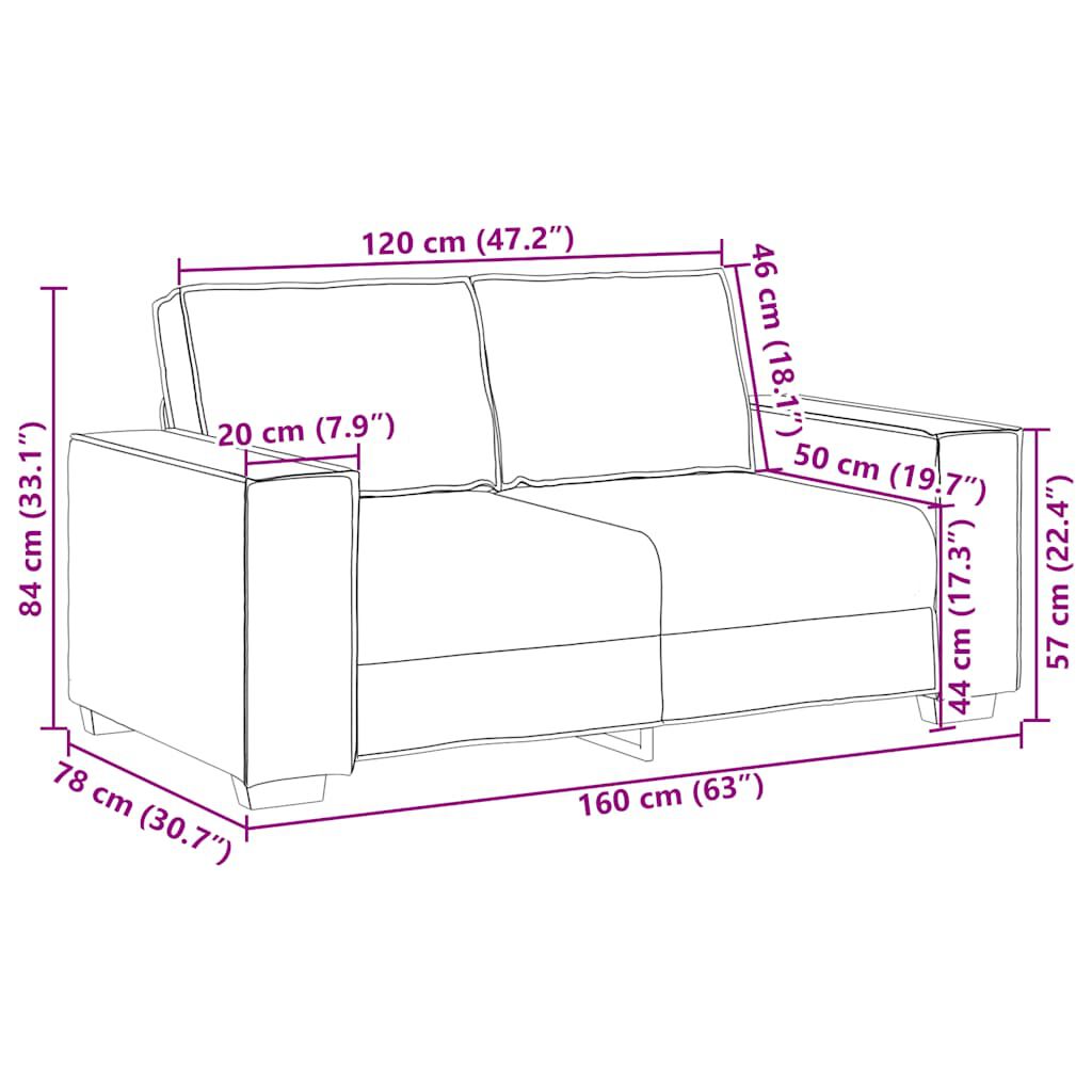 vidaXL 2 Piece Sofa Set with Cushions Black Velvet