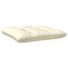 vidaXL Garden Footstool with Cream Cushion Solid Pinewood