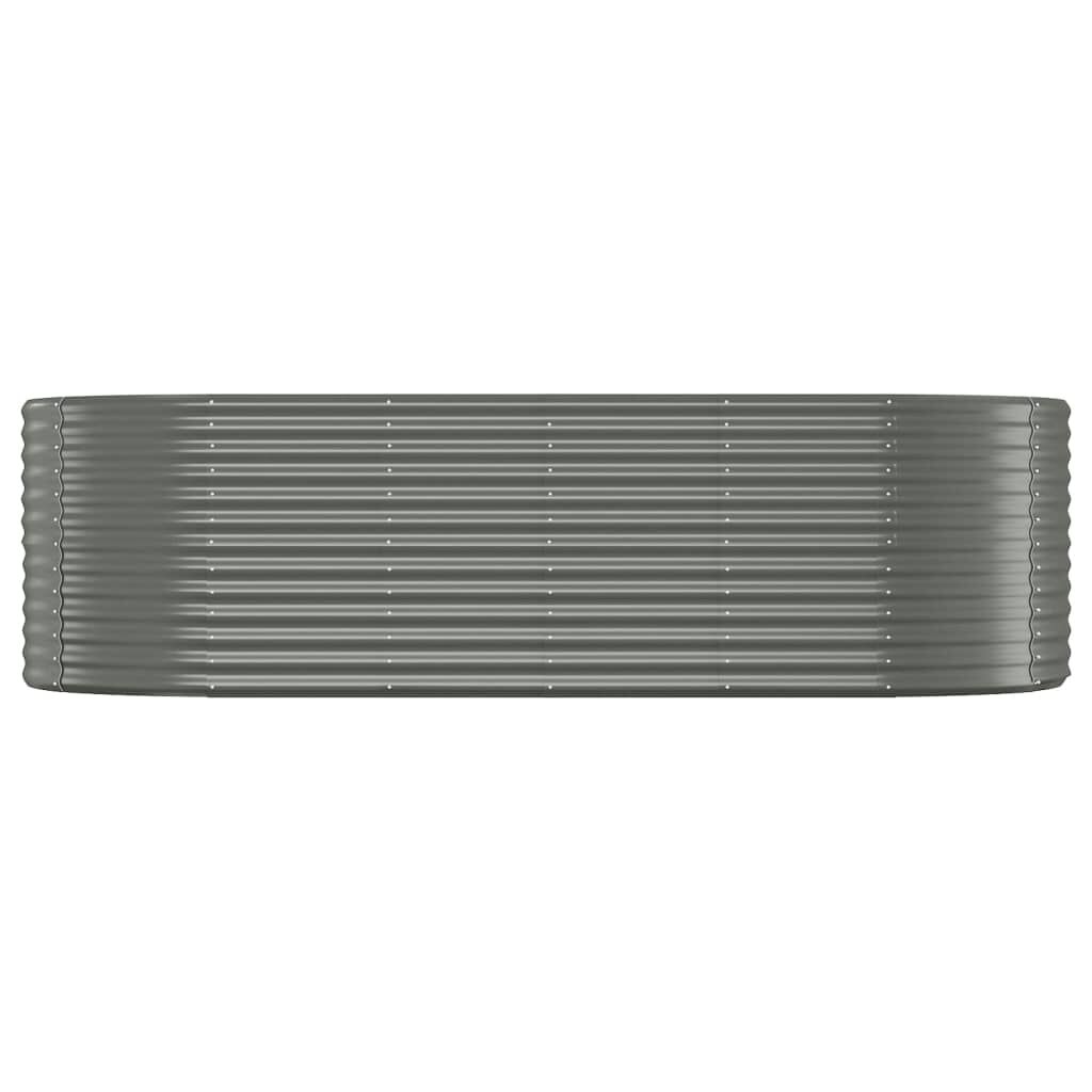 vidaXL Garden Raised Bed Powder-coated Steel 249x100x68 cm Grey