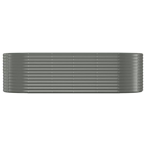 vidaXL Garden Raised Bed Powder-coated Steel 249x100x68 cm Grey