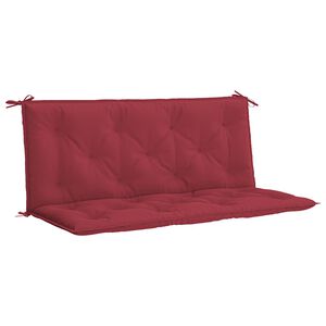vidaXL Garden Bench Cushion Wine Red 120x(50+50)x7cm Oxford Fabric