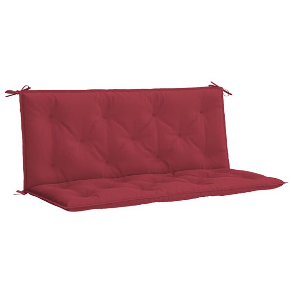 vidaXL Garden Bench Cushion Wine Red 120x(50+50)x7cm Oxford Fabric