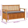 vidaXL Garden Storage Bench 120 cm Solid Acacia Wood
