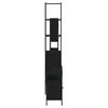 vidaXL 3 Piece Bathroom Furniture Set Black Engineered Wood